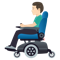 Man in Motorized Wheelchair- Light Skin Tone emoji on Emojione